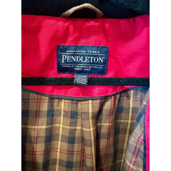 Pendleton Red Hooded Raincoat Anorak NWOT Women Sz XL Plaid Lining Full Zip $259 - Picture 6 of 11